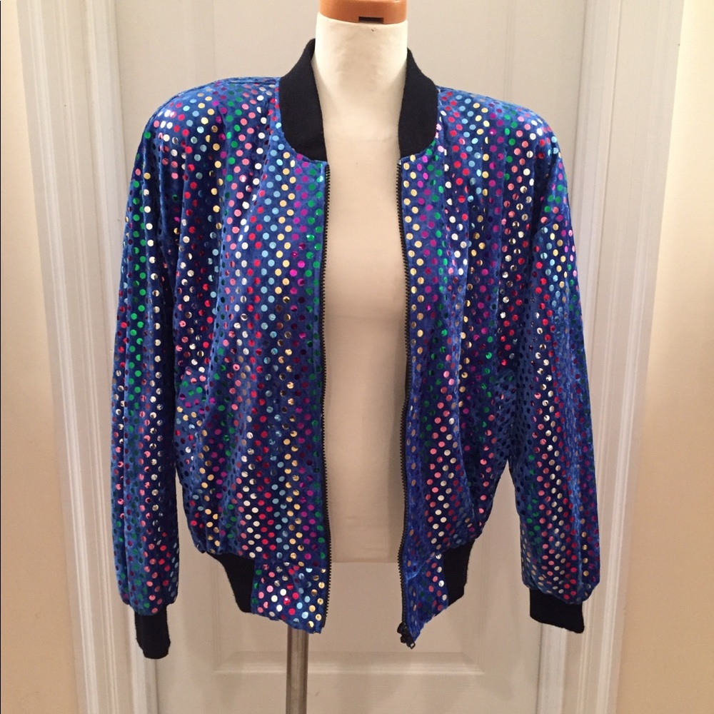 Vintage Sequin Bomber Jacket, Excellent Condition